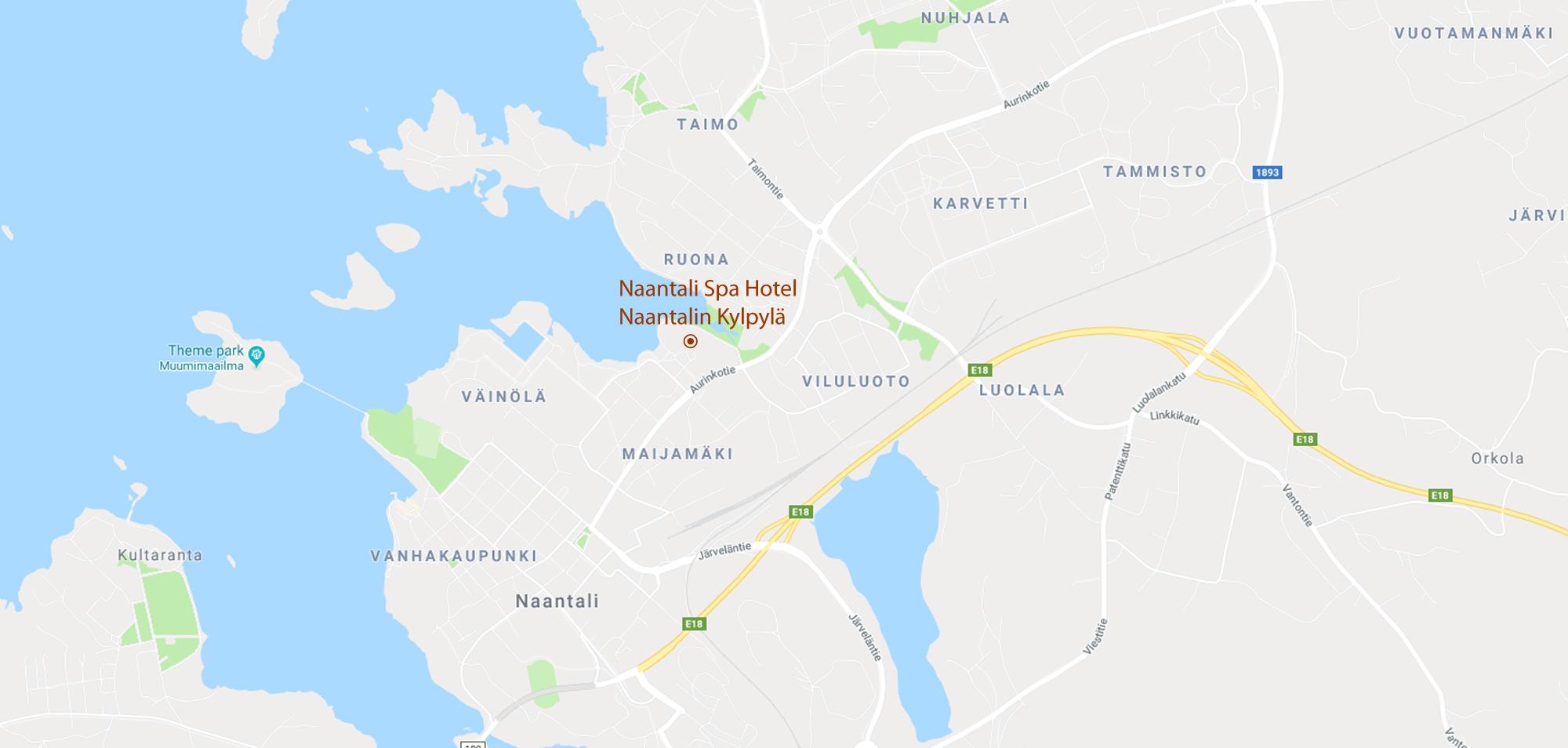 Directions, parking and transports - Naantali Spa & Hotel